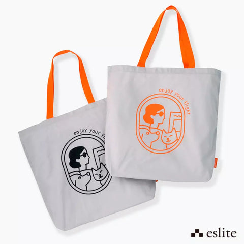 理想的文具 / eslite x 朝野 Peko 航空購物袋 （橙色款）