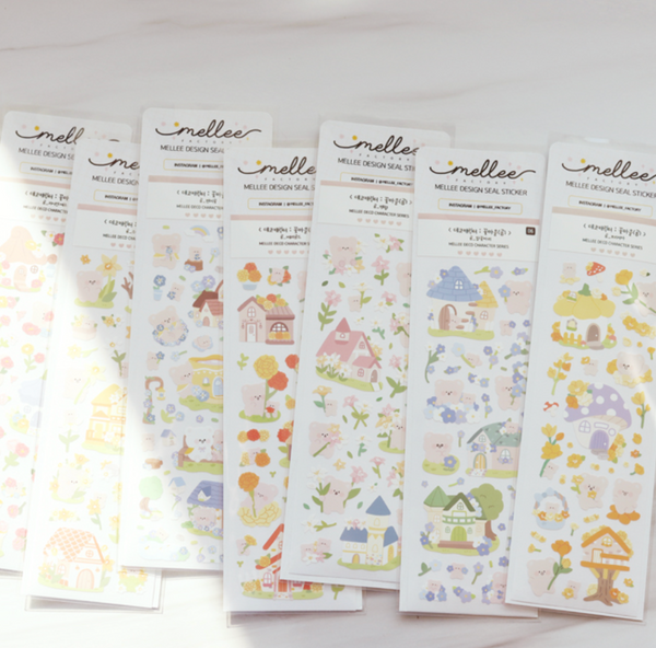 mellee factory/ flower village stickers 貼紙 （共8款)