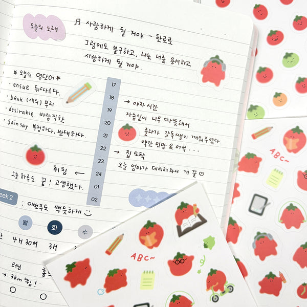 7321 design/ Tong Tong Tomato Stickers (2pc) （兩款）