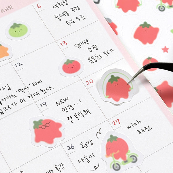 7321 design/ Tong Tong Tomato Stickers (2pc) （兩款）