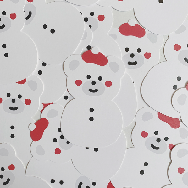 Malling Booth/ Bebe Snowman Christmas Card