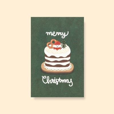 BOJAGICARD/ Merry Christmas Card (Green) (連信封及封口貼紙）