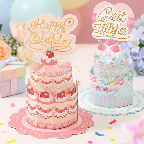 DESIGNWRAP/ 3D Pop-up 立體生日卡 / Milky Cake