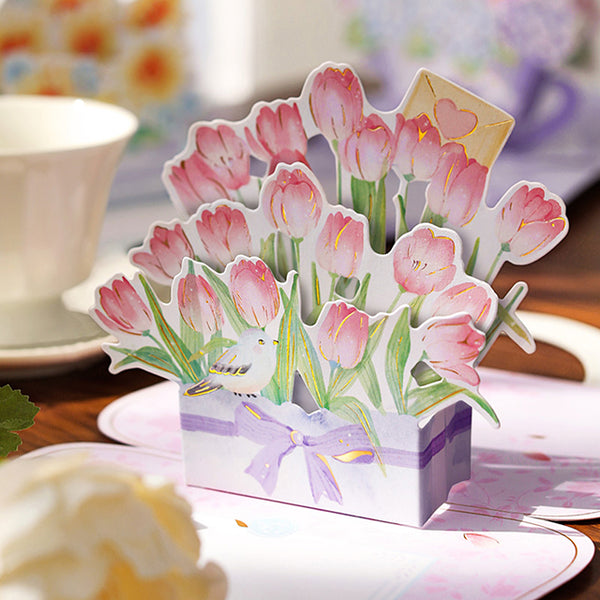 DESIGNWRAP/ 3D Pop-up 立體心意卡 / Lovely Tulip Garden.