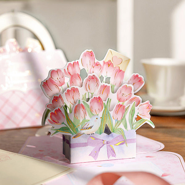 DESIGNWRAP/ 3D Pop-up 立體心意卡 / Lovely Tulip Garden.