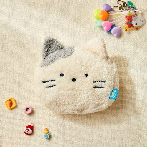 Butter Shop/ Fluffy Milk Cat Face Pouch