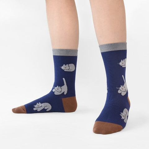 Monolike/ Socks/ Story Town - 01 Navy Cat