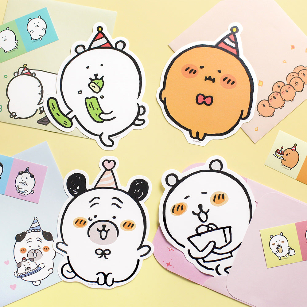 damgome / 白熊 造型心意卡 Set （附信封及封口貼紙）（4款）