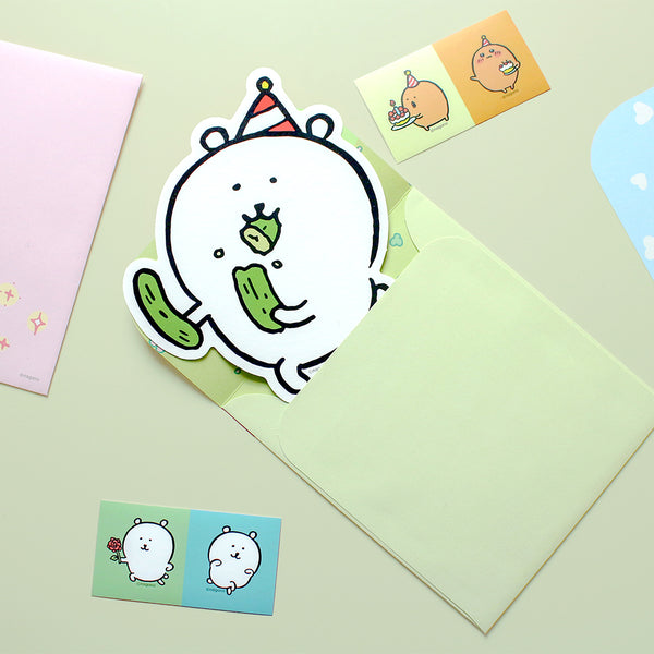 damgome / 白熊 造型心意卡 Set （附信封及封口貼紙）（4款）