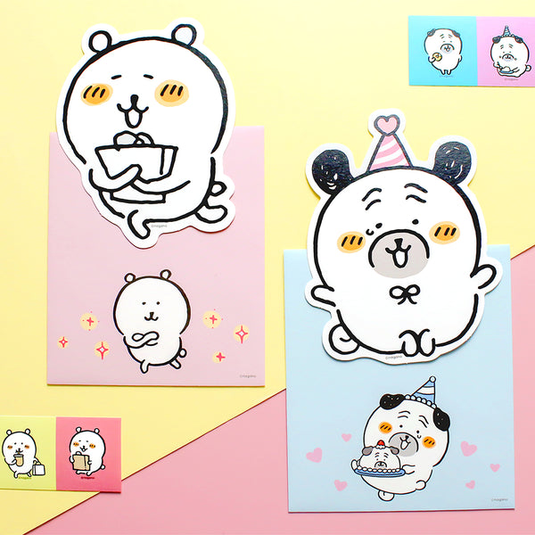 damgome / 白熊 造型心意卡 Set （附信封及封口貼紙）（4款）