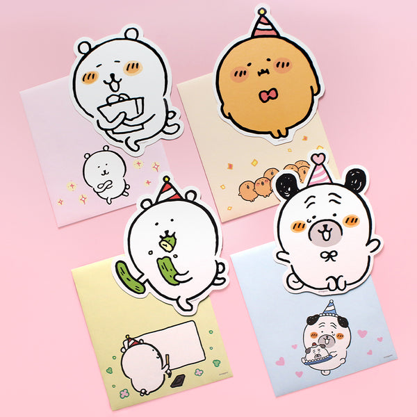 damgome / 白熊 造型心意卡 Set （附信封及封口貼紙）（4款）