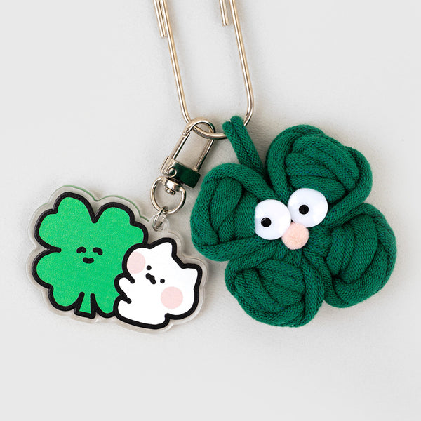By nacco/ 貓貓 Arcrylic Keyring / Happy Clover 四葉草