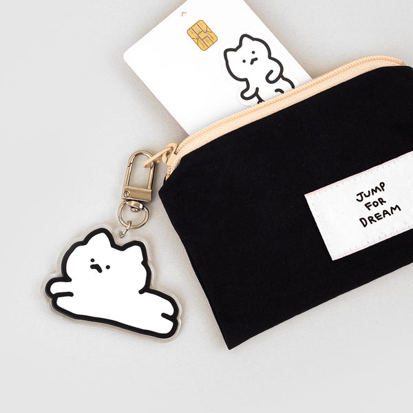 By nacco/ 貓貓 Arcrylic Keyring / Jump Cat