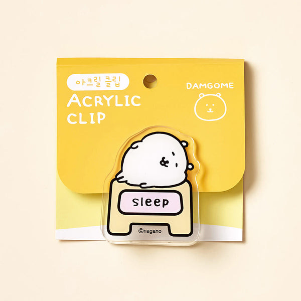 [韓國限定] damgome / 白熊 壓克力 座枱夾子 / Sleep