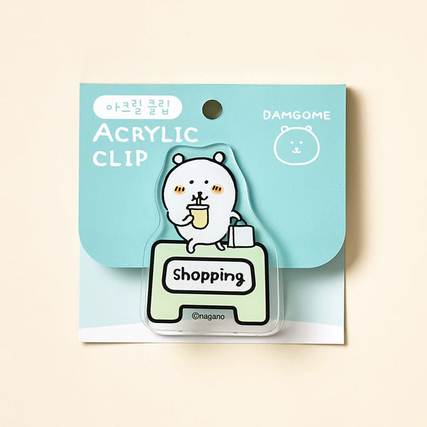 [韓國限定] damgome / 白熊 壓克力 座枱夾子 / Shopping