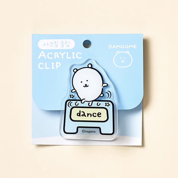 [韓國限定] damgome / 白熊 壓克力 座枱夾子 / Dance