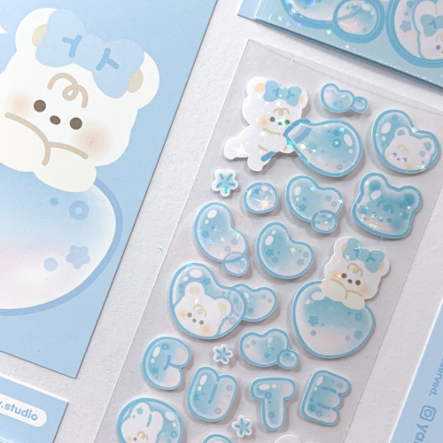 Yany Studio / Blue Bubble Stickers  貼紙