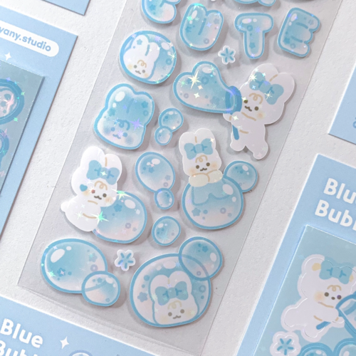 Yany Studio / Blue Bubble Stickers  貼紙