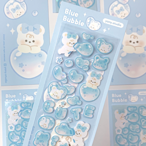 Yany Studio / Blue Bubble Stickers  貼紙