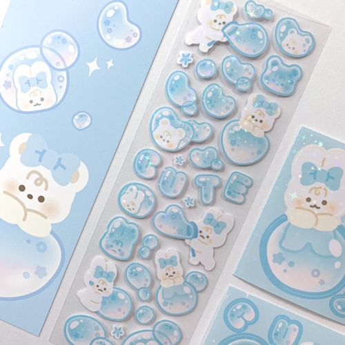 Yany Studio / Blue Bubble Stickers  貼紙