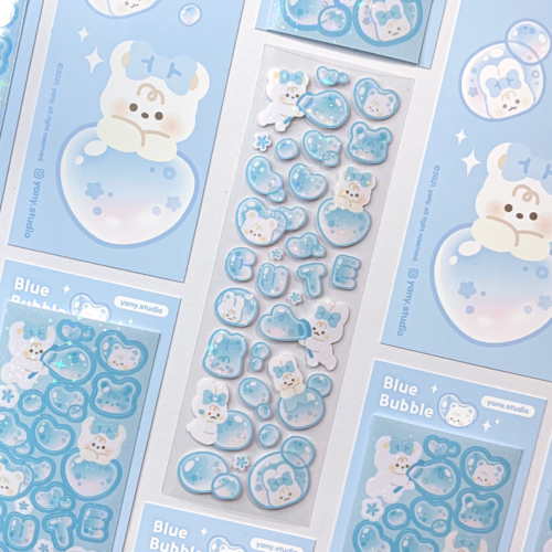 Yany Studio / Blue Bubble Stickers  貼紙