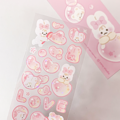 Yany Studio / Pink Bubble Stickers 貼紙