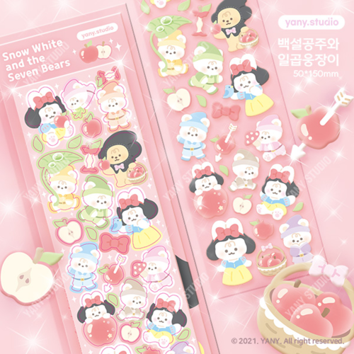 Yany Studio / Snow White and the Seven Bears stickers 貼紙