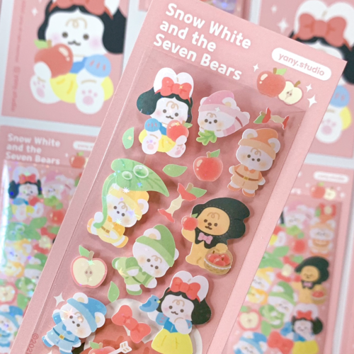 Yany Studio / Snow White and the Seven Bears stickers 貼紙