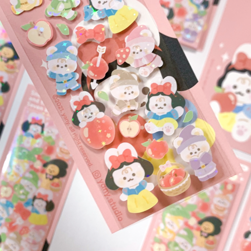 Yany Studio / Snow White and the Seven Bears stickers 貼紙