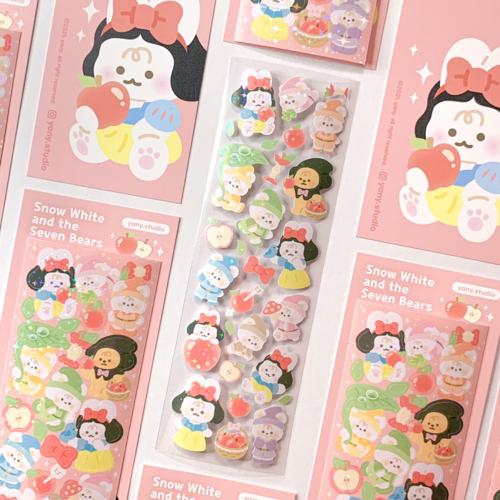 Yany Studio / Snow White and the Seven Bears stickers 貼紙