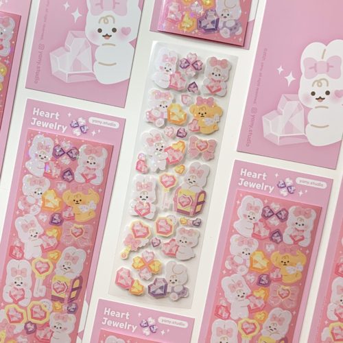 Yany Studio / Heart Jewelry Stickers 貼紙