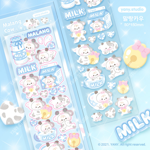 Yany Studio / Malang Cow - Milk Flavour stickers 貼紙