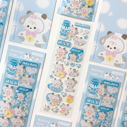 Yany Studio / Malang Cow - Milk Flavour stickers 貼紙