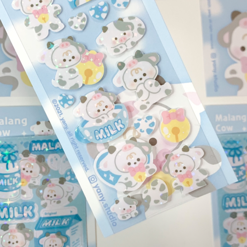 Yany Studio / Malang Cow - Milk Flavour stickers 貼紙