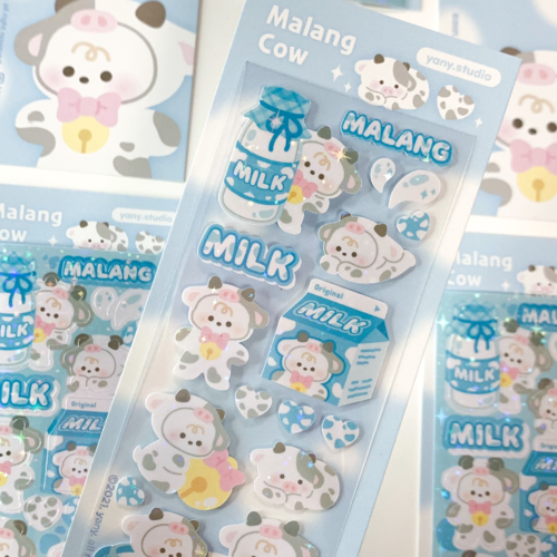 Yany Studio / Malang Cow - Milk Flavour stickers 貼紙