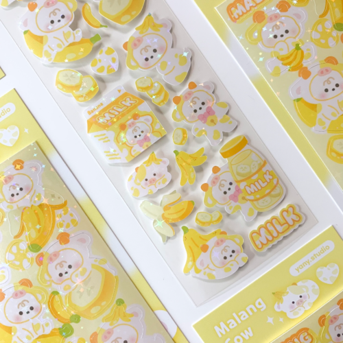 Yany Studio / Malang Cow - Banana Milk Flavour stickers 貼紙