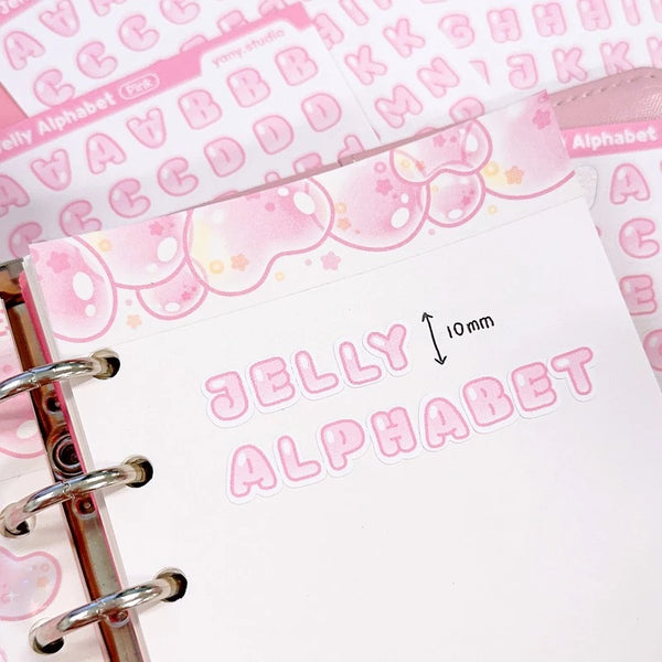 Yany Studio/ Jelly Alphabet stickers/ Pink