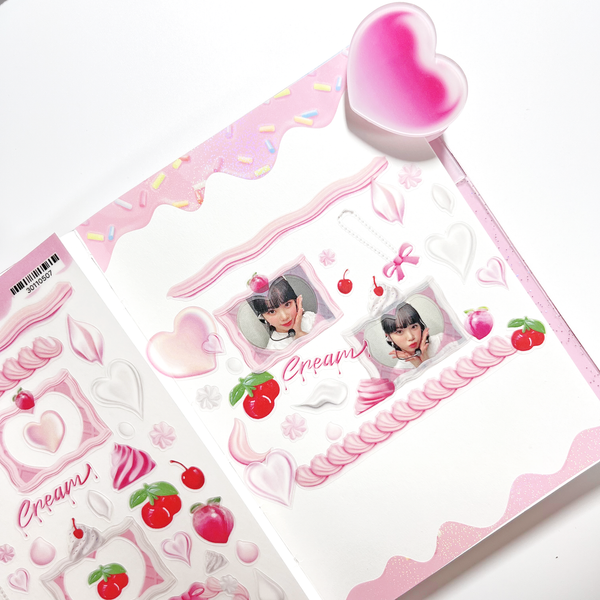 Cherry&Night/ strawberry cream deco stickers