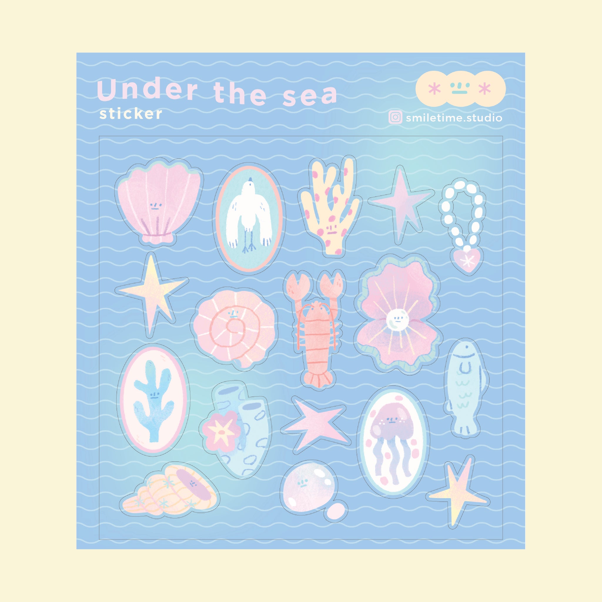 Smiletime/ Stickers Under the sea 4x4