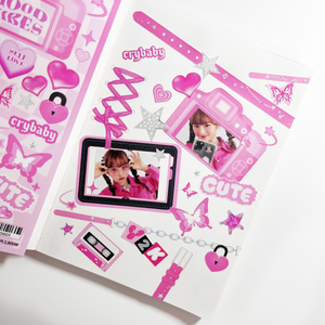 Cherry&Night/ Y2K hotpink stickers