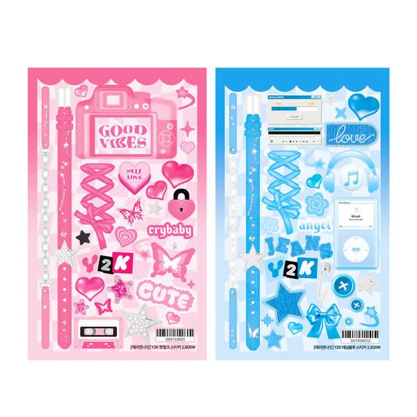 Cherry&Night/ Y2K hotpink stickers