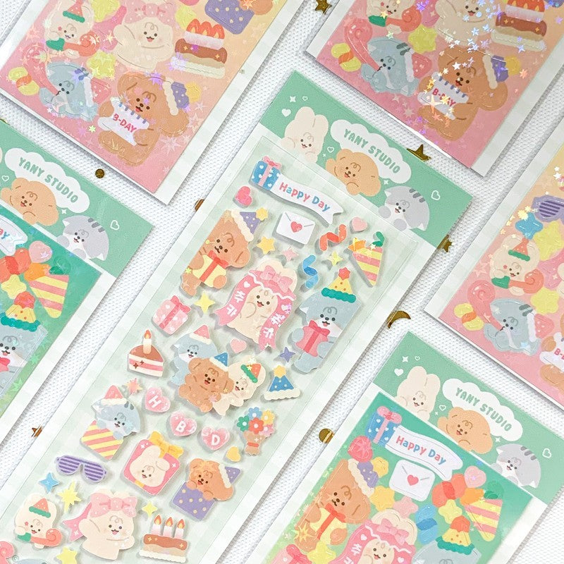 yany studio /Birthday Party stickers 貼紙.