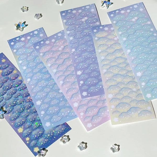 dalpong store/ Cloud and Star Confetti stickers 貼紙（共6款）