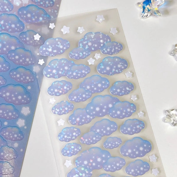 dalpong store/ Cloud and Star Confetti stickers 貼紙（共6款）