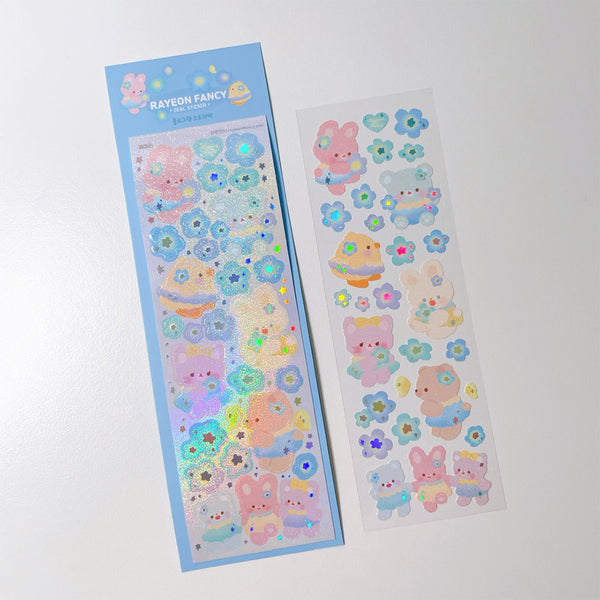 Rayeon Fancy / Flower Mari stickers - Hologram Aurora 貼紙