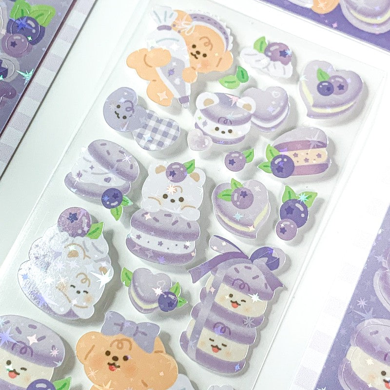 yany studio / Purple Macaron stickers 貼紙.