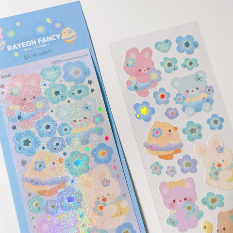 Rayeon Fancy / Flower Mari stickers - Hologram Aurora 貼紙