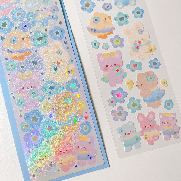 Rayeon Fancy / Flower Mari stickers - Hologram Aurora 貼紙