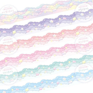 dalpong store / Glitter Cloud Wave Masking Tape  紙膠帶 (共７款) 單卷