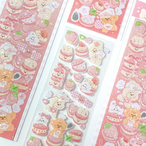 yany studio / Pink Macaron stickers 貼紙.
